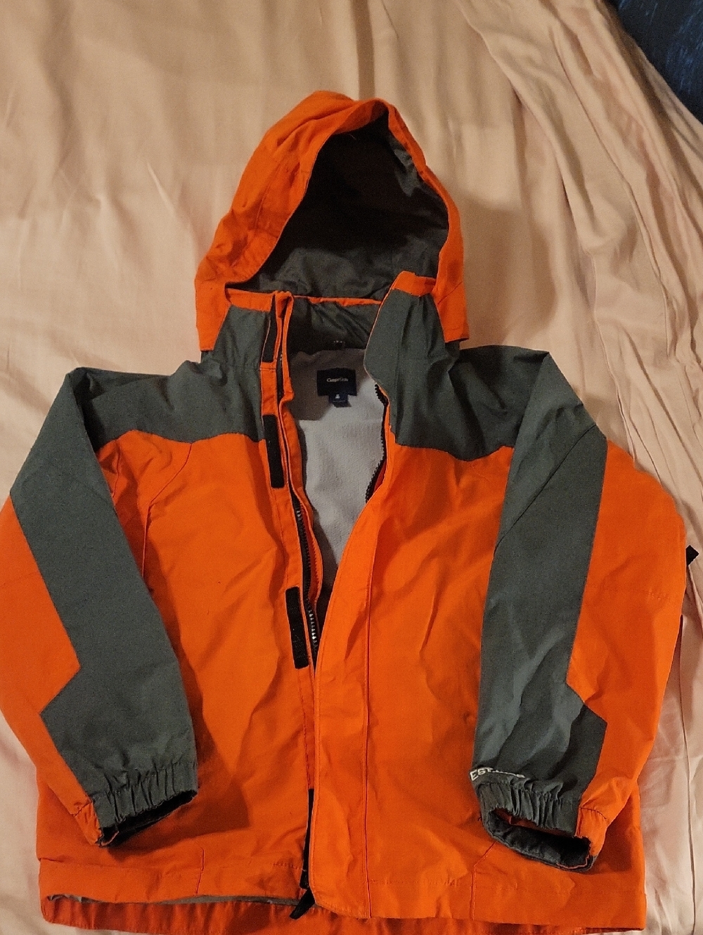 GAP Boys Orange and Gray Hooded Jacket